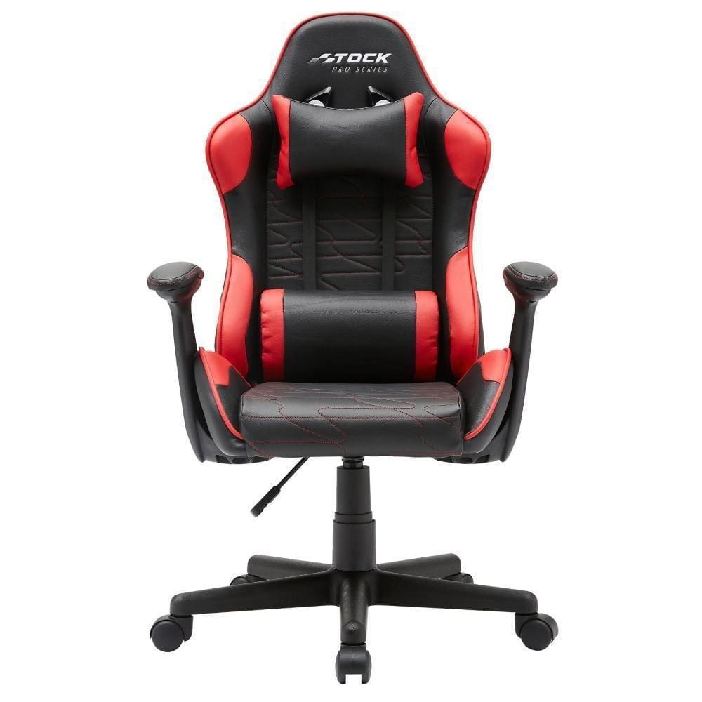 Cadeira Gamer Giratória Infantil Stock Car Blume Office Poliuretano (Pu) Preto Vermelho Base Rodizio