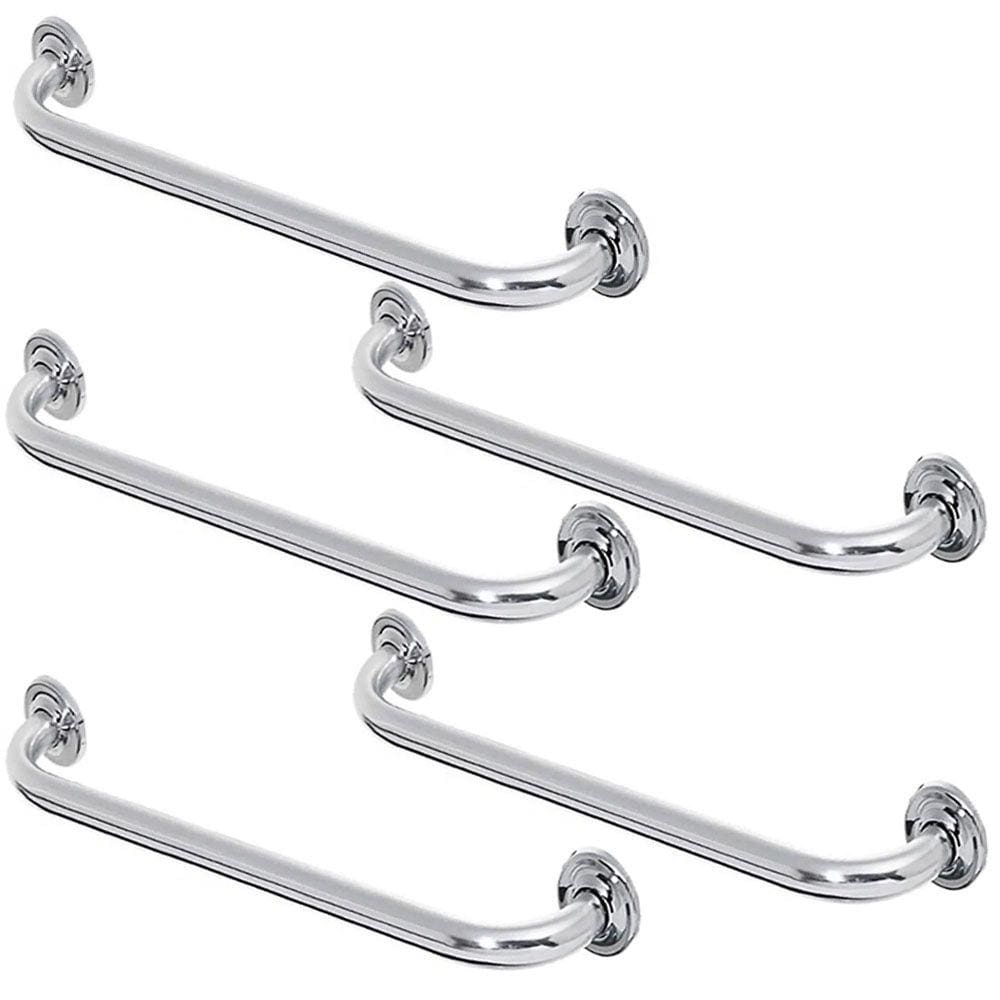 Alça Apoio 60cm Barra Acessivel Kit 5 Uni Acessibilidade Banheiro Escada Criança Idoso Gestante Anti Queda