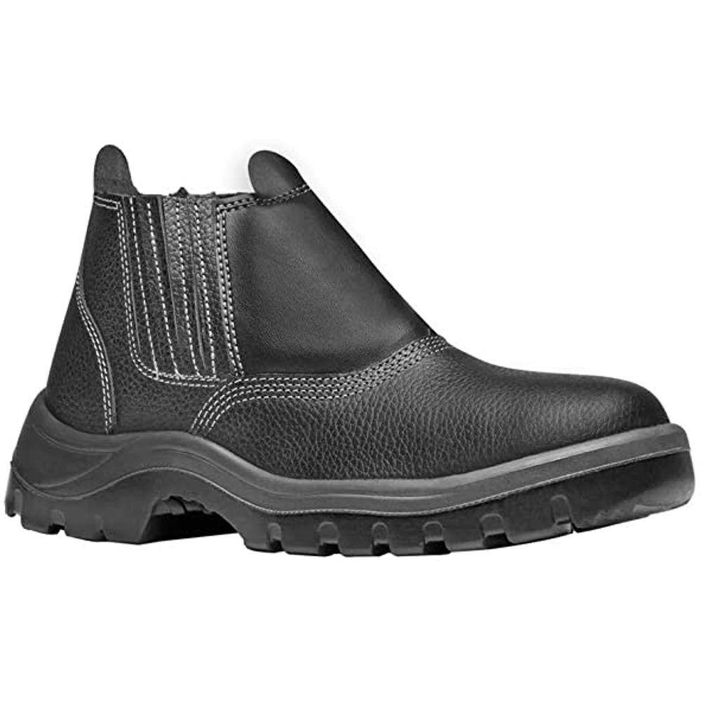Bota Vaqueta Bico Plástico com Elástico N41 Preto CA31888 Bracol