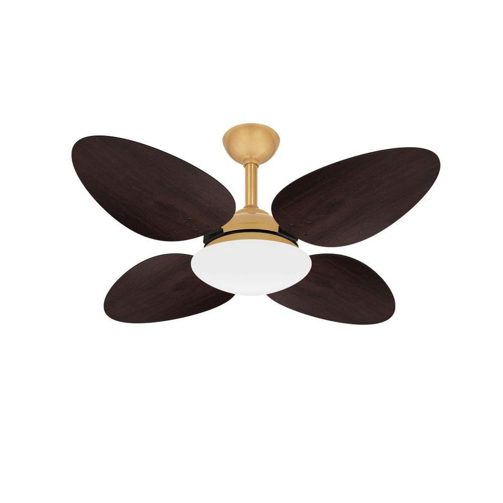 Ventilador De Teto Trevo Econômico Dourado 4 Pás Ventax 110V
