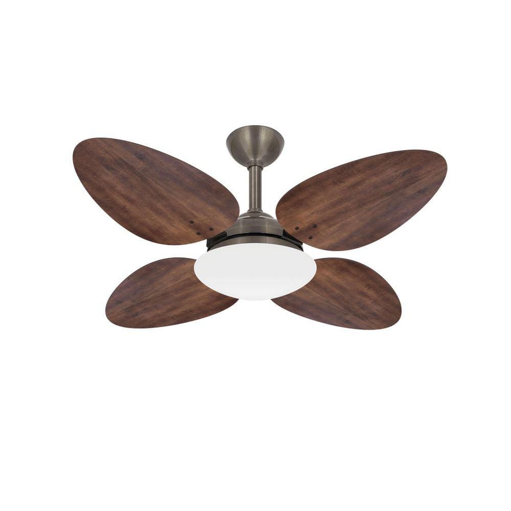 Ventilador Teto Sala 4 Pás Madeira Potente Trevo Ventax 220V
