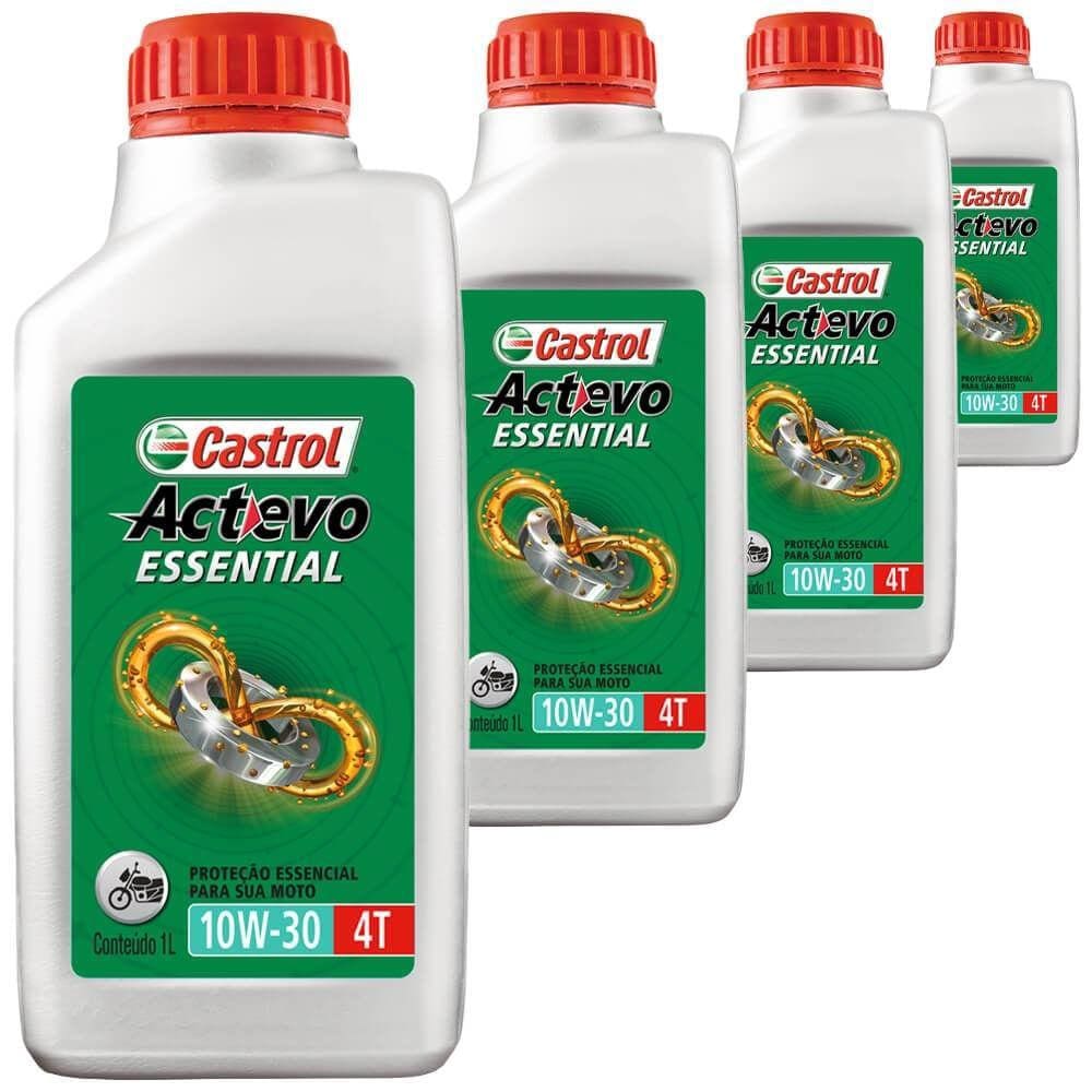 4 Óleo Mineral 10w30 Actevo Essential Castrol Honda