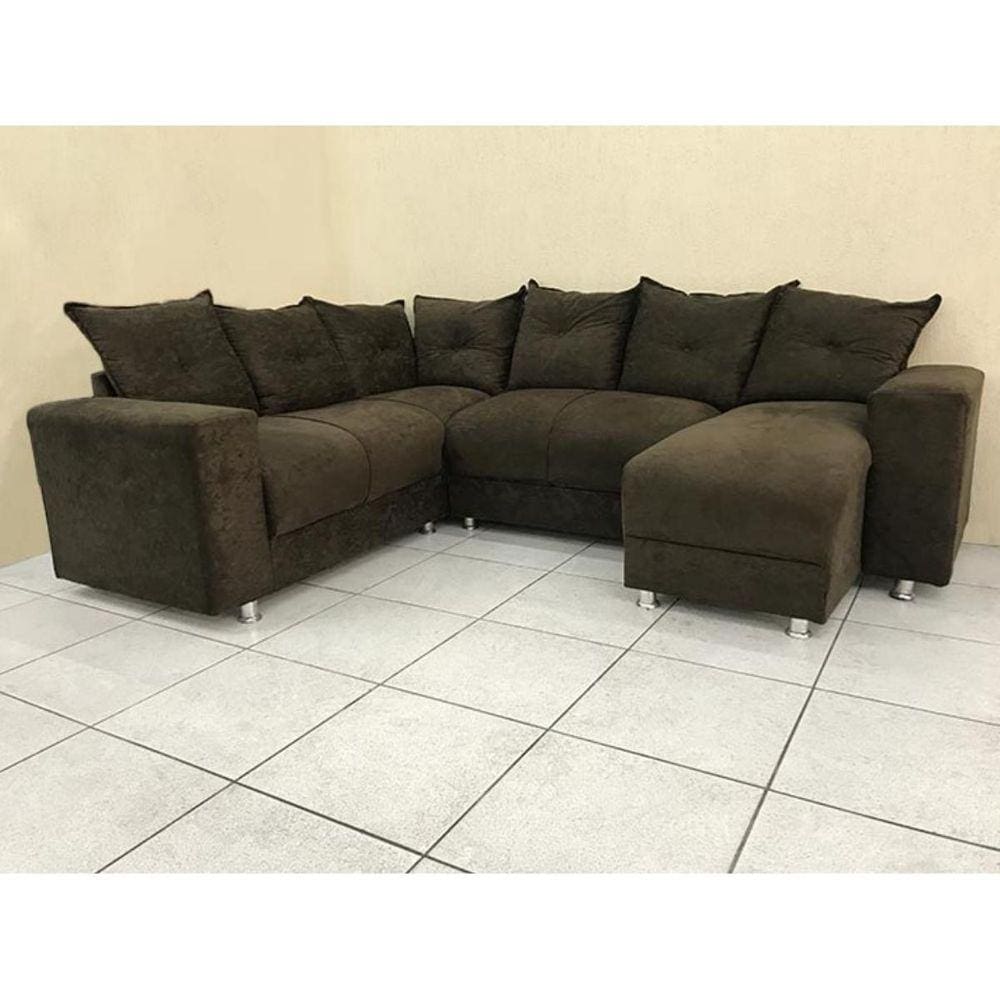 Sofá de Canto Varias Cores Confortavel Almofadas Soltas