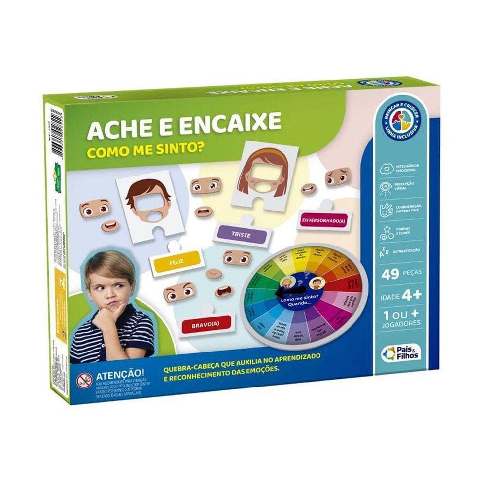 Jogo Infantil Ache E Encaixe Como Estou Me Sentindo Emoções
