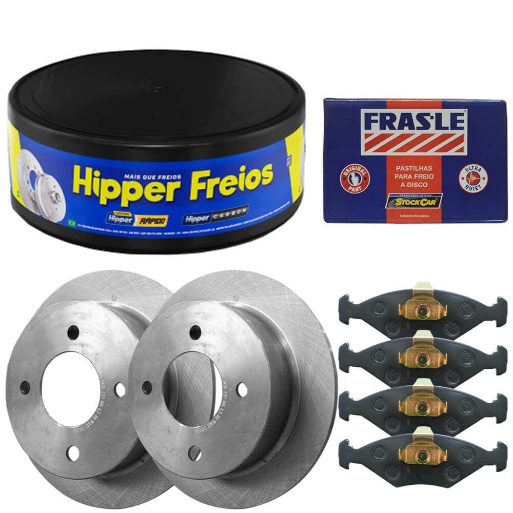 Kit Pastilha Disco Freio Gol G5 2009 A 2012 Dianteiro Sólido