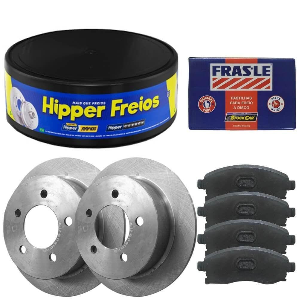 Kit Pastilha Disco Freio Tucson 2.0 2005 A 2012 Tras Solido