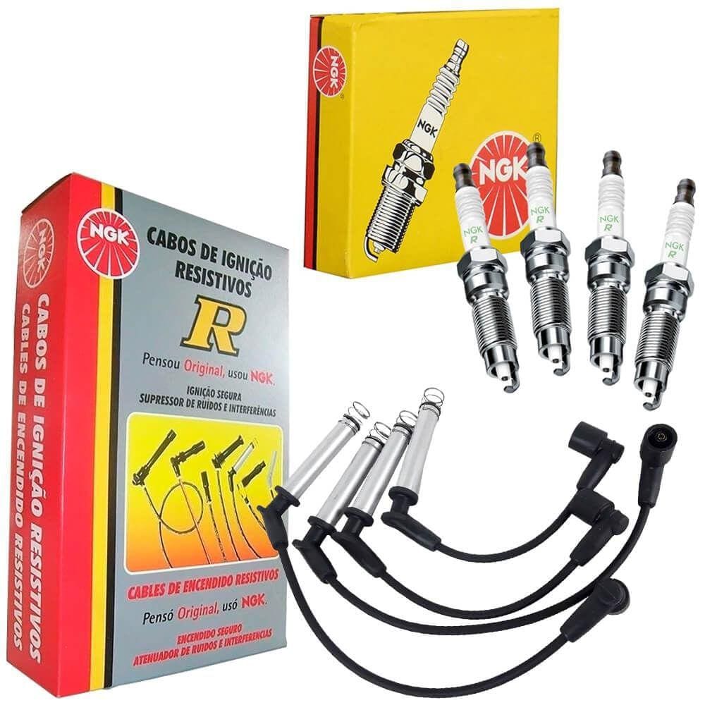 Kit Vela E Cabo Vela De Ignicao Fiat Linea 1.9 2009 2016 Ngk