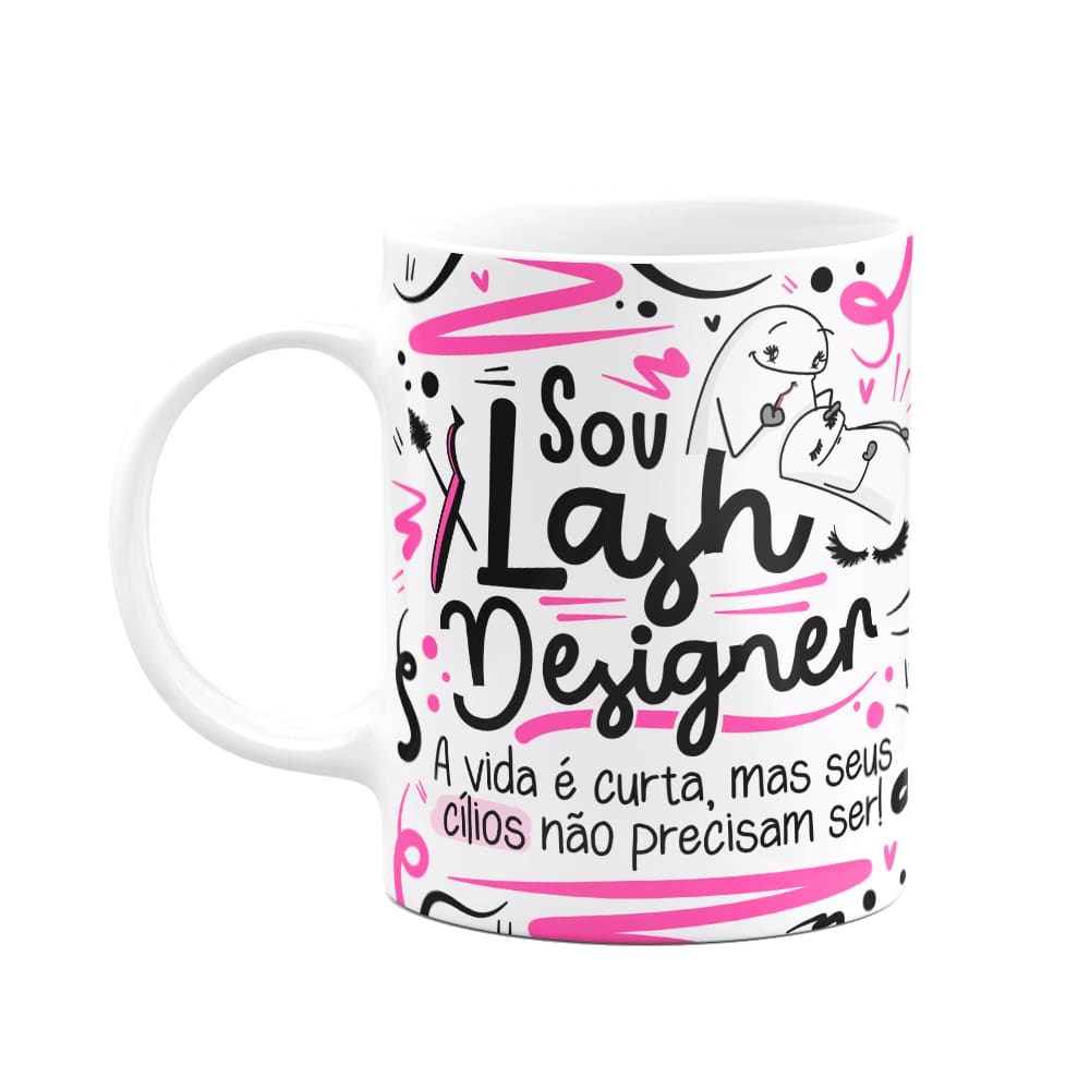 Caneca Flork Profissões - Sou Lash Designer