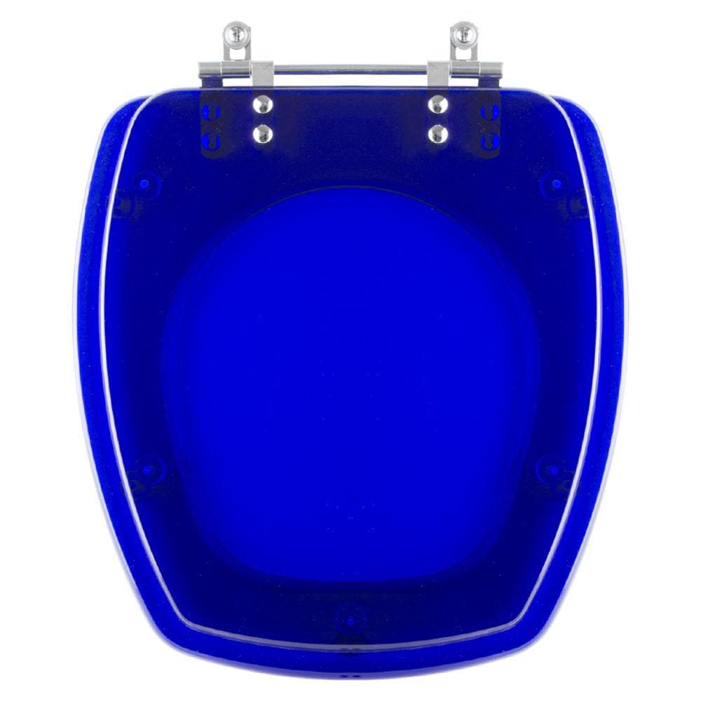 Assento Sanitário Poliester Thema Azul Translucido para vaso Incepa