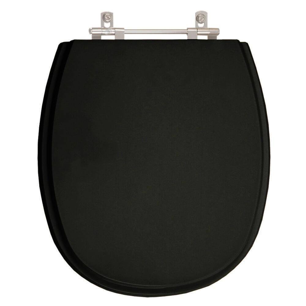 Assento Sanitario Poliester Fast Ebano (Preto) para Vaso Deca - Luxo