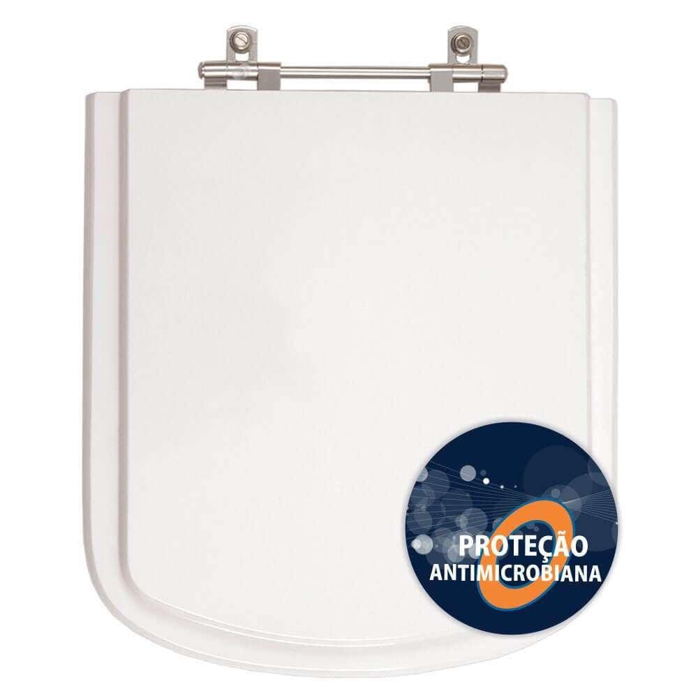 Assento Sanitario Poliester Antibacteriano Dama Senso Branco Para Vaso Roca