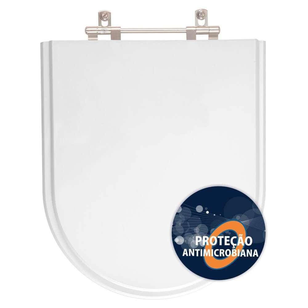 Assento Sanitario Poliester Antibacteriano Luna Branco Para Vaso Icasa