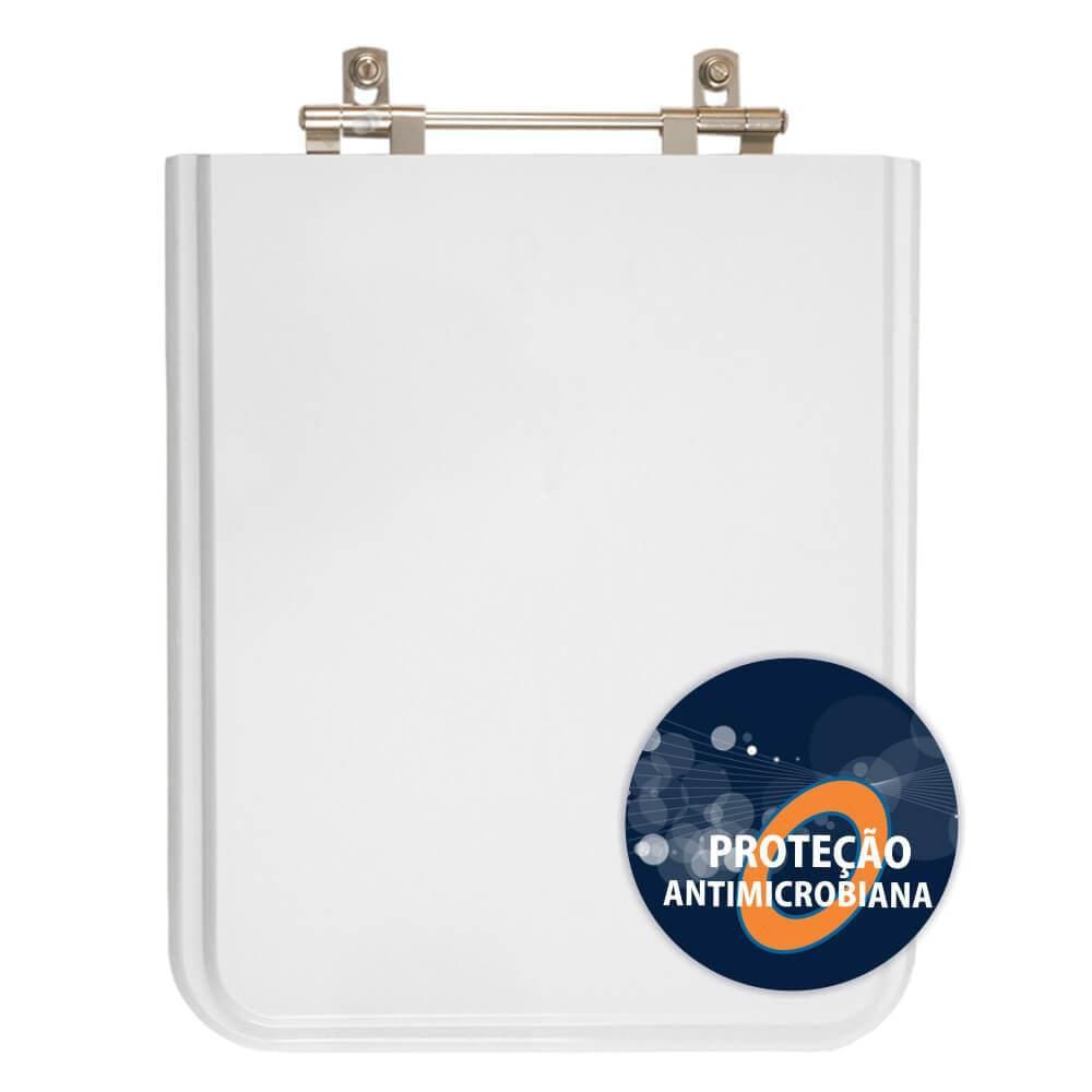 Assento Sanitario Poliester Antibacteriano Square Branco para Vaso Incepa Cidamar