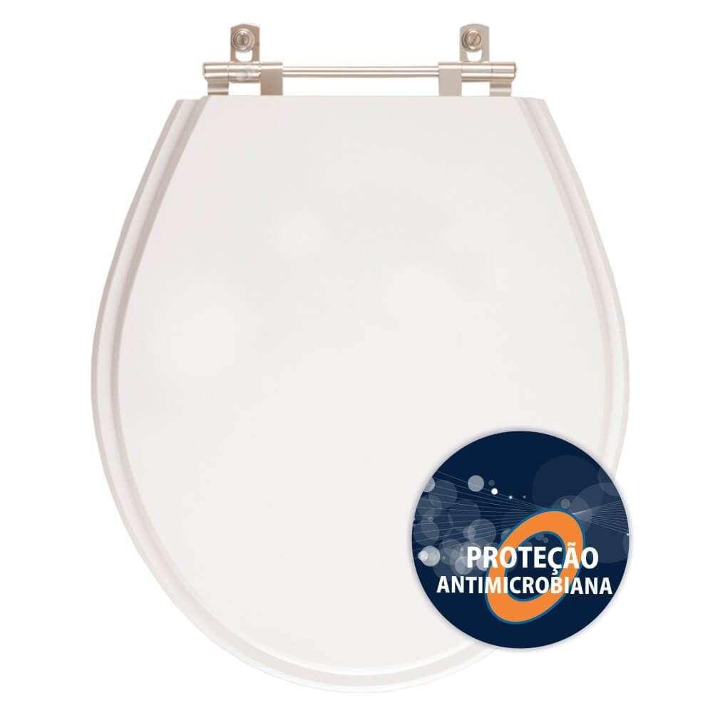 Assento Sanitário Poliester Antibacteriano Ravena Branco para Vaso Deca