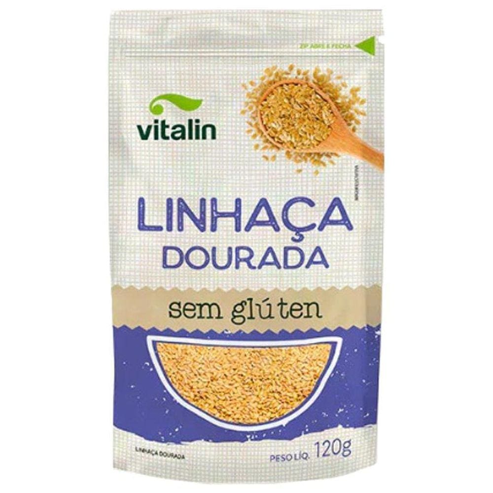 Kit 3X: Linhaça Dourada Sem Glúten Vitalin 120G