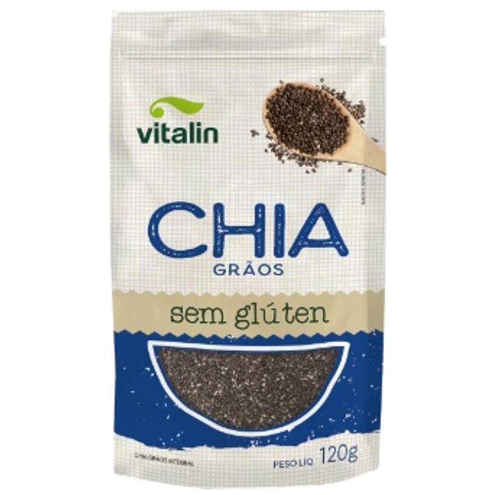 Kit 3X: Chia Em Grãos Sem Glúten Vitalin 120G
