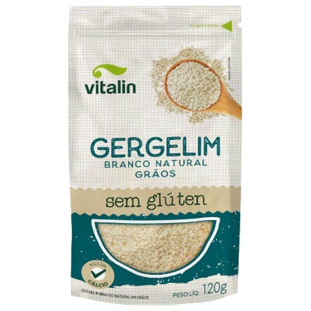Kit 2X: Gergelim Branco Natural Sem Glúten Vitalin 120G