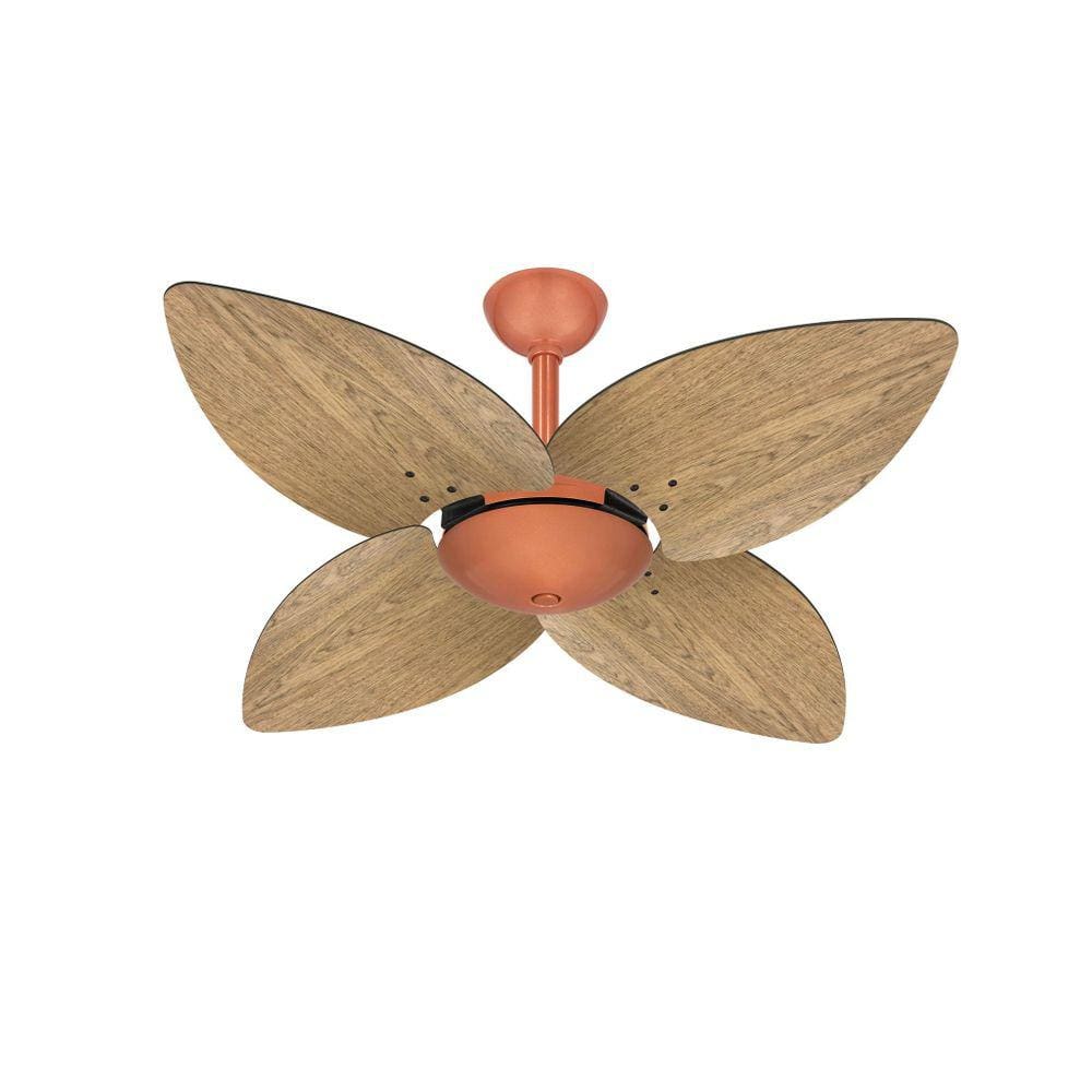 Ventilador Teto Cobre 4 Pás Freijó Winds Ventax Potente 110V
