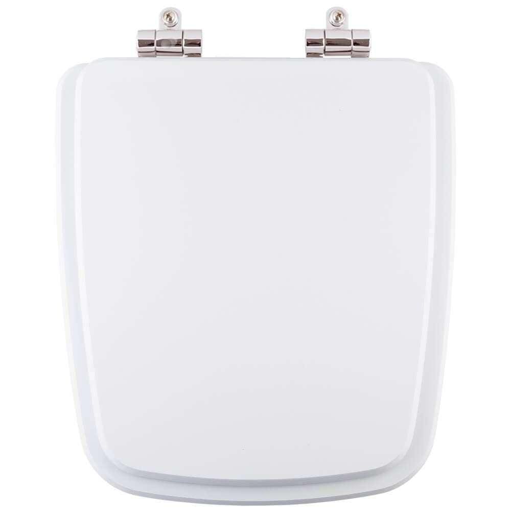 Assento Sanitário Poliéster com Amortecedor Clean Branco para vaso Deca