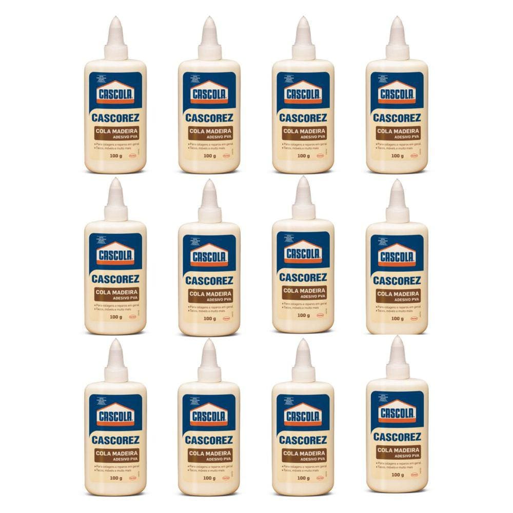 Cascola Cascorez Cola Madeira Móveis Artesanato 100g Kit 12