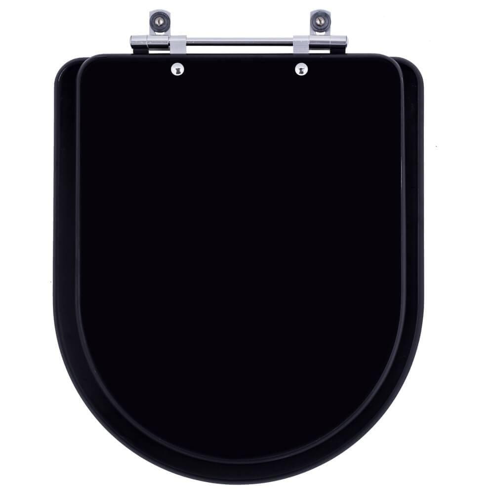 Tampa de Vaso Carrara Preto Fosco para Bacia Deca 6lpf