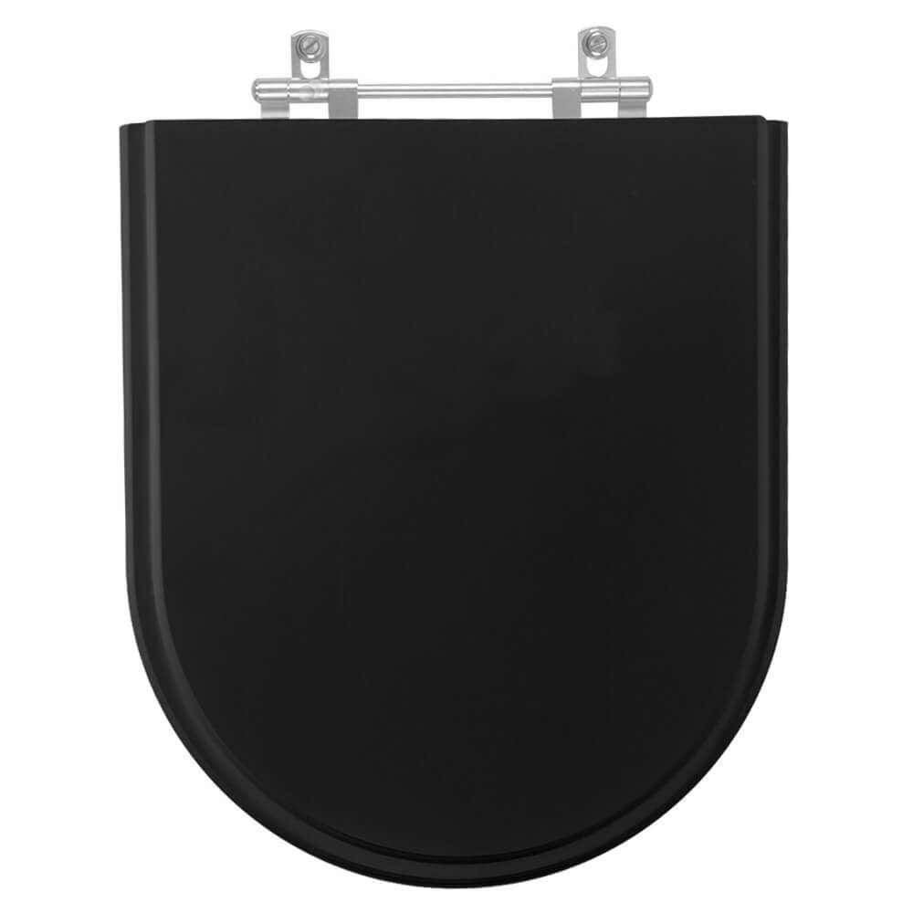 Assento Sanitário Poliester Oxford Ebano (preto) para vaso Deca