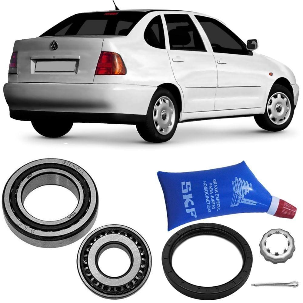 Kit Rolamento Roda Polo Classic 2001 A 2003 Tras Sem Abs Skf