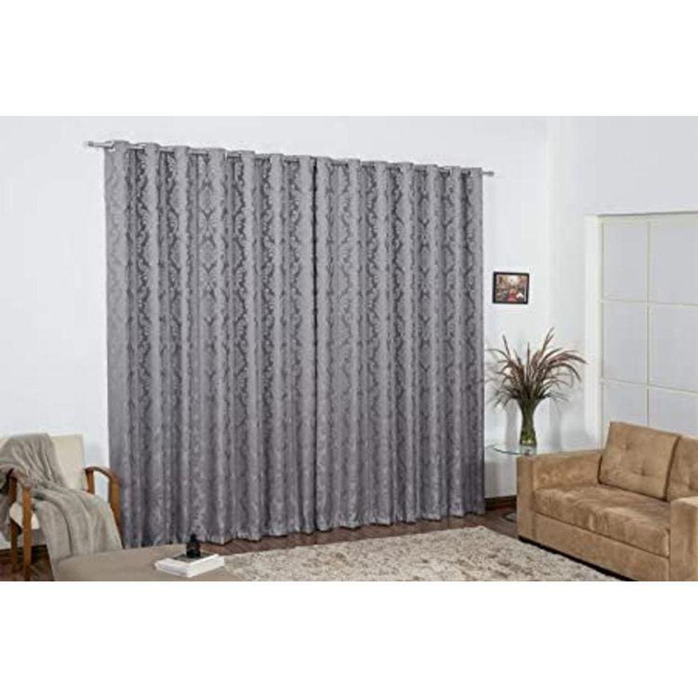 Cortina Para Sala Jacquard Tecido Semi Blackout 4,00X2,50