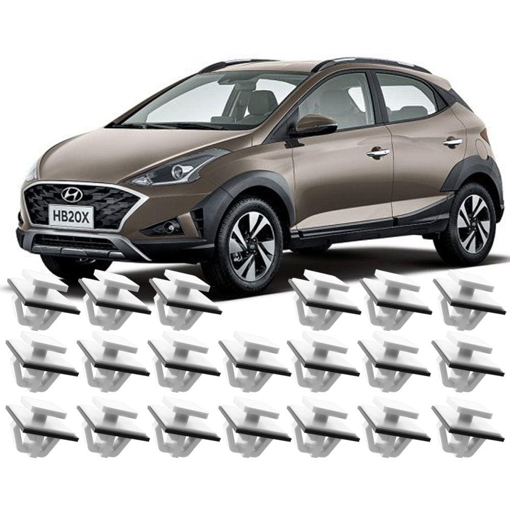 Kit 20 Grampos Presilhas Para Moldura Friso Da Porta HB20X 2020 2021 2022