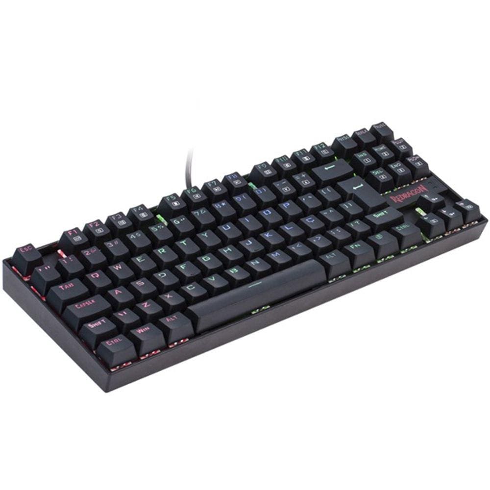 Teclado Gamer Mecânico Redragon Kumara Rgb Preto Switch Red