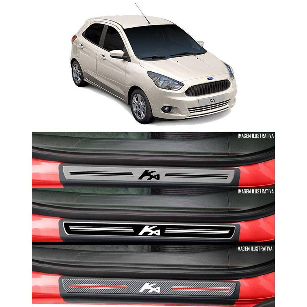 Jg Soleira Ka 4p Aço Escovado Preto Elegance