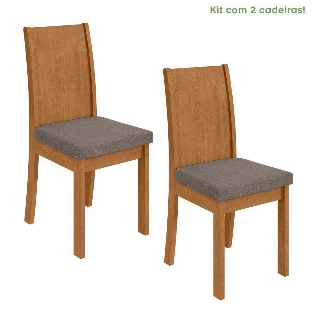 Conjunto 2 Cadeiras Estrutura Mdf/mdp Athenas Móveis Lopas