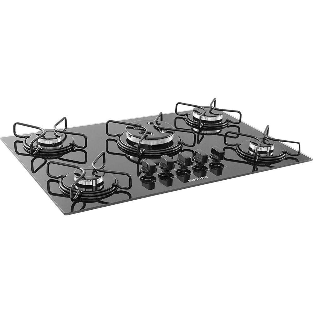 Cooktop Esmaltado 5 Bocas Suggar Preto