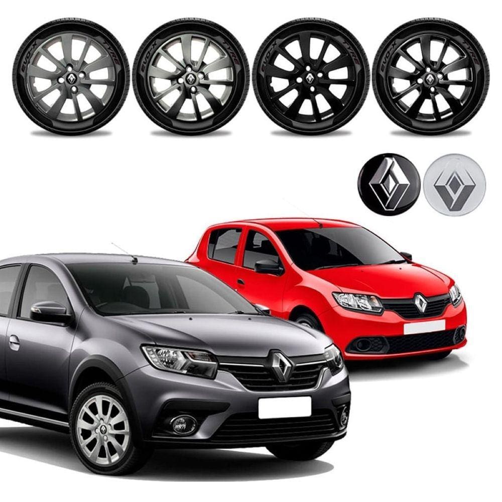 Jogo calota Renault Logan Sandero 14 15 16 17 18 20 Aro 14