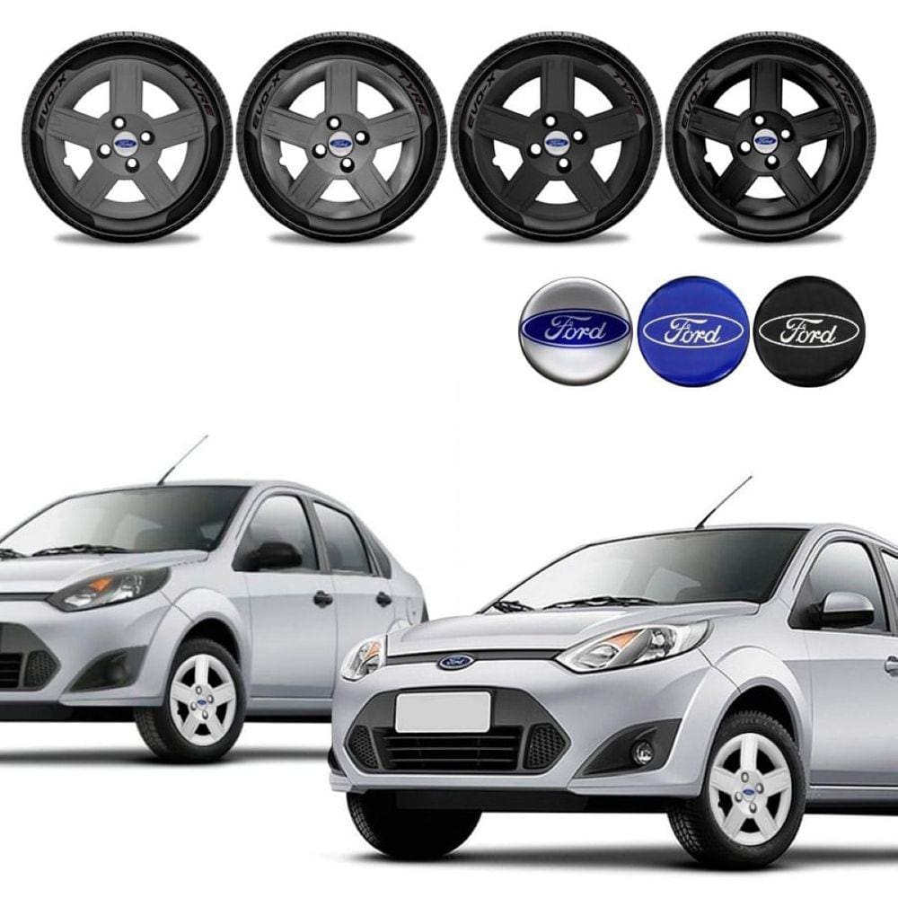 Jogo calota Ford Sedan Fiesta Hatch Sedan Rocam 11 14 Aro 14