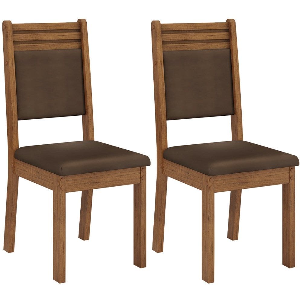 Kit 2 Cadeiras De Jantar 31100 Freijo Veludo Moca DJ Moveis