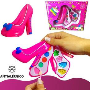 Brinquedo Infantil Kit Maquiagem para Boneca Little Beauty Morango