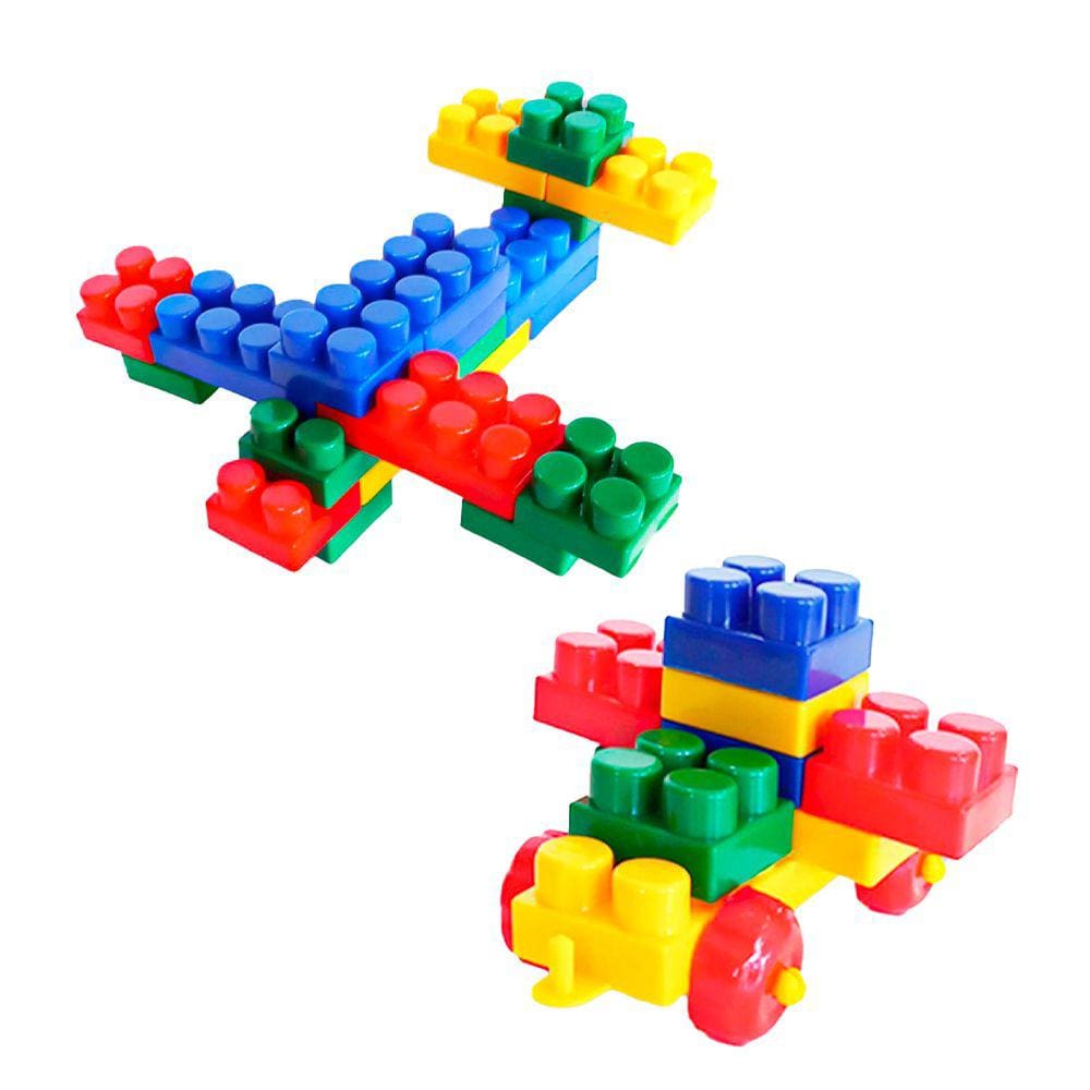 Brinquedo Blocos de Montar Bricks - 56 Itens