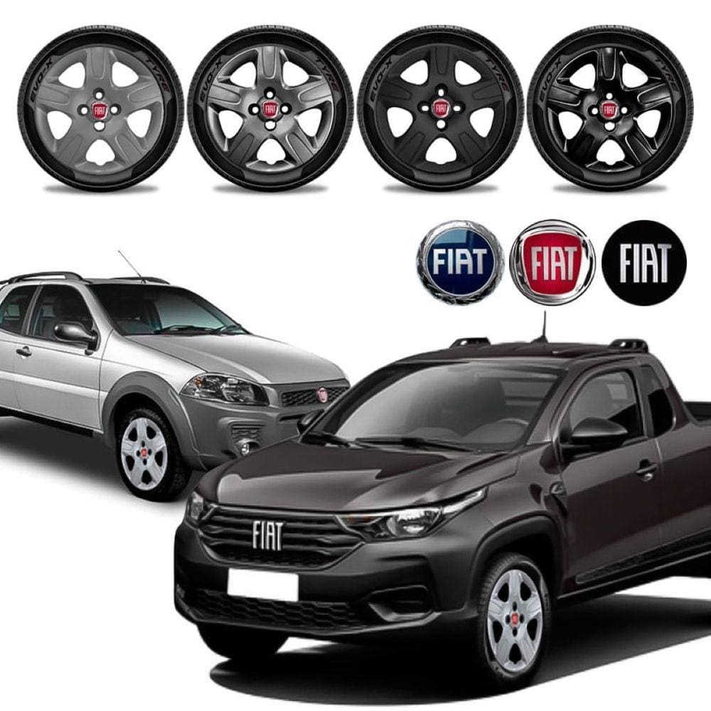 Jogo calota Fiat Strada 2004 2007 2012 2015 2017 2022 Aro 14