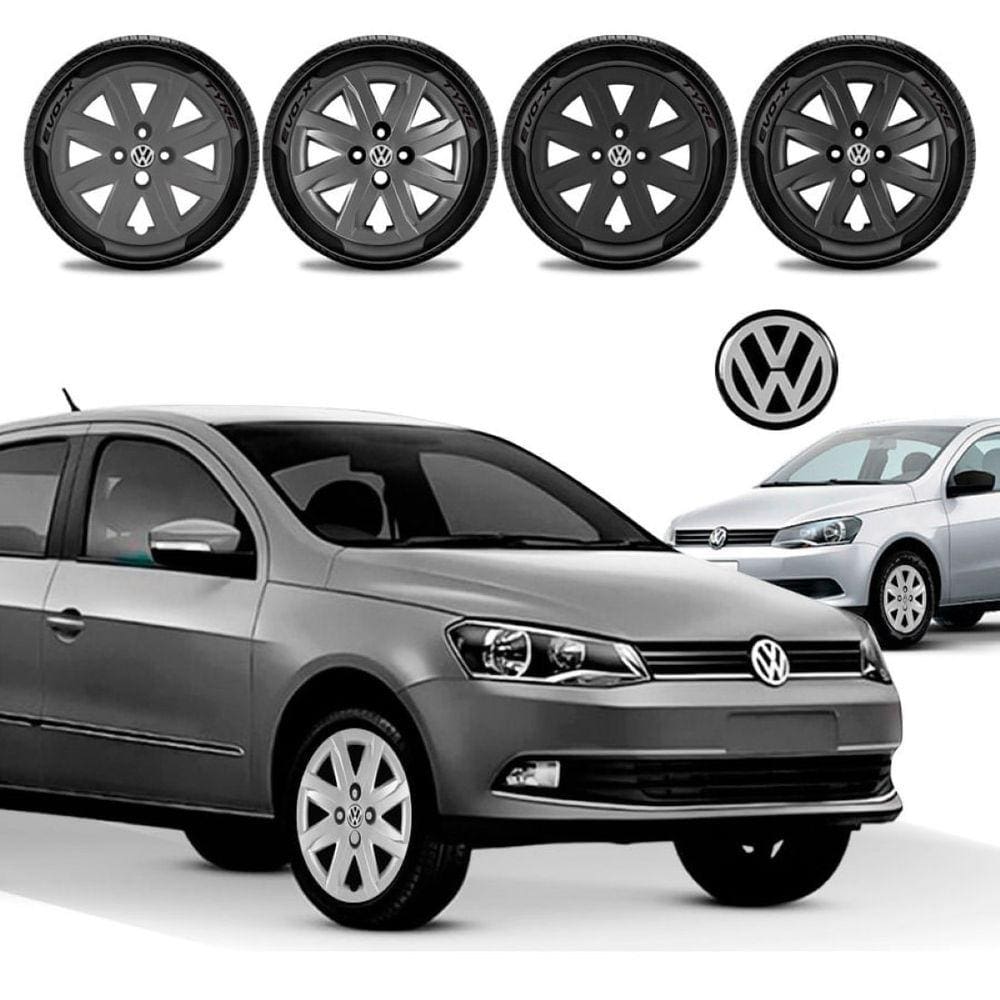 Jogo calota Vw Gol Voyage G5 G6 2008 2009 2010 2012 Aro 14