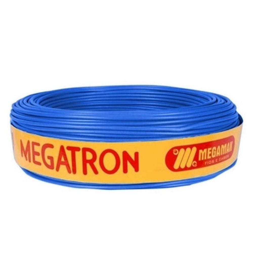 Cabo Flexivel 750V 4,0mm Azul Rolo 100 Metros Megatron