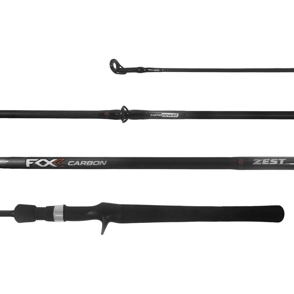 Vara Pesca Carretilha MS Zest Fox C601M 1,83m 8-17Lbs Fibra de Carbono Inteiriça