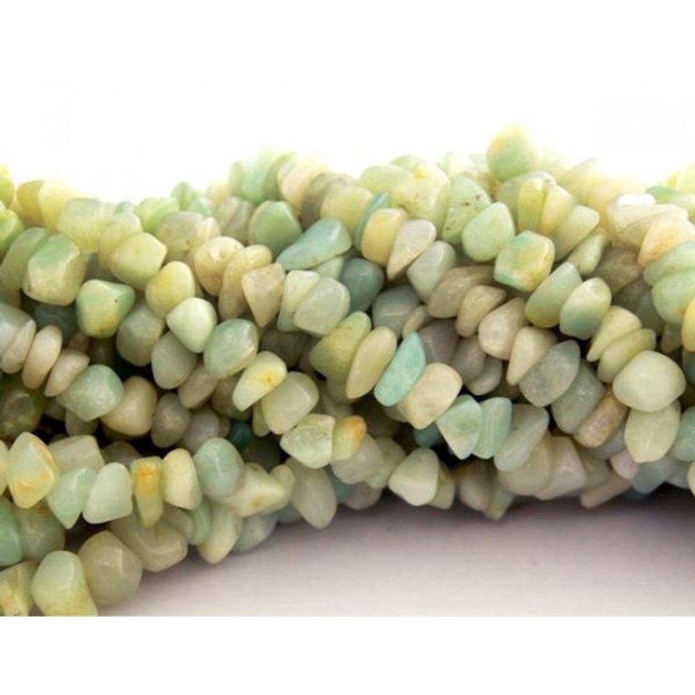 Fio Cascalho Pedra Agua Marinha Natural Comum 90 cm