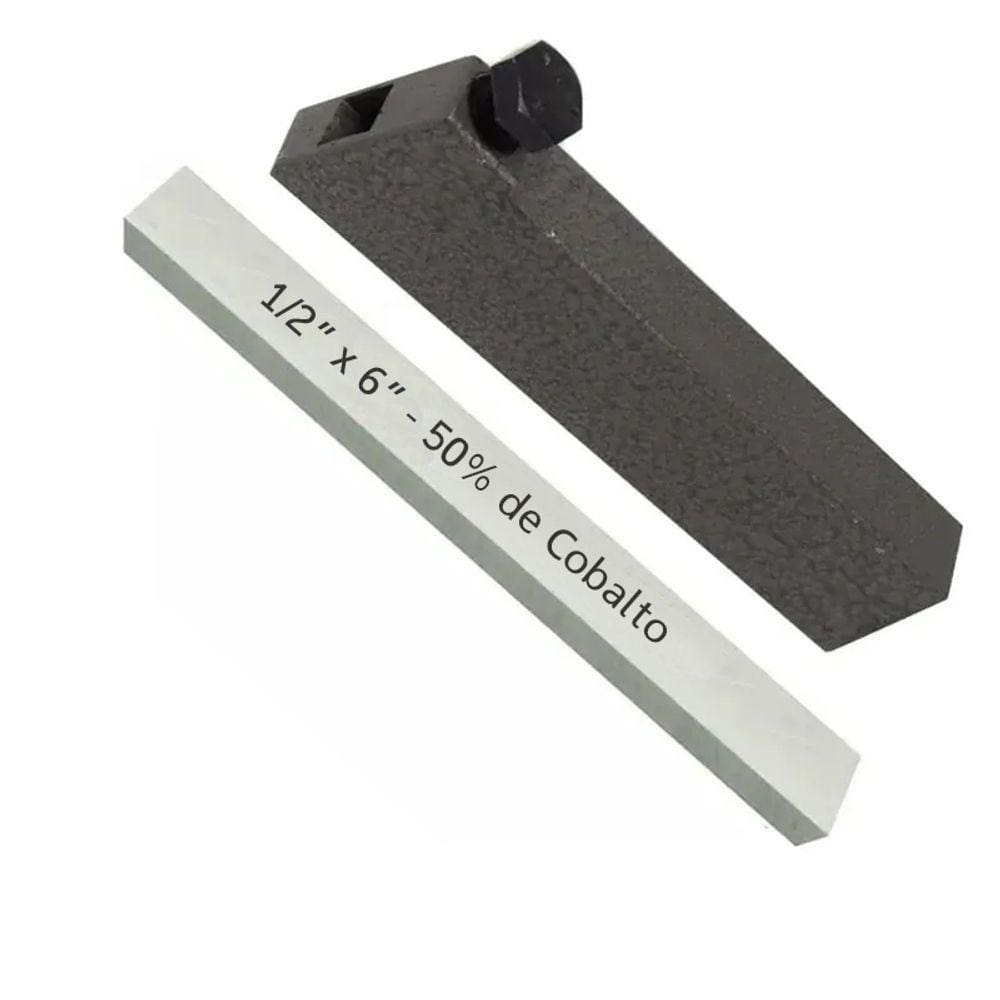 Kit Bits Quadrado 1/2 X 6 - 50% De Cobalto + Porta Bits 1/2