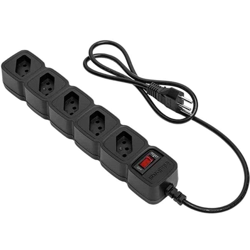 Protetor Eletrônico com 5 Tomadas Epe 205+ Preto Bivolt