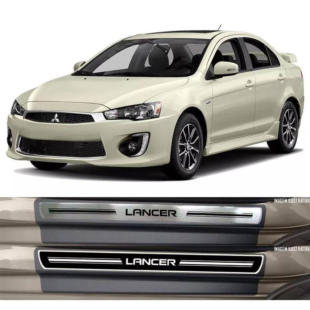 Jg Soleira Lancer 4p Aço Escovado Preto Elegance
