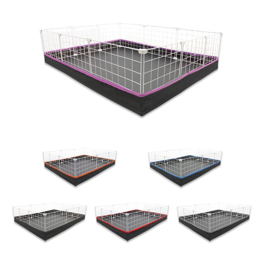 Cercado para Porquinho da Índia 90x120 Branco com Tapete Bandeja Higiênico Sanitário Impermeável Pet
