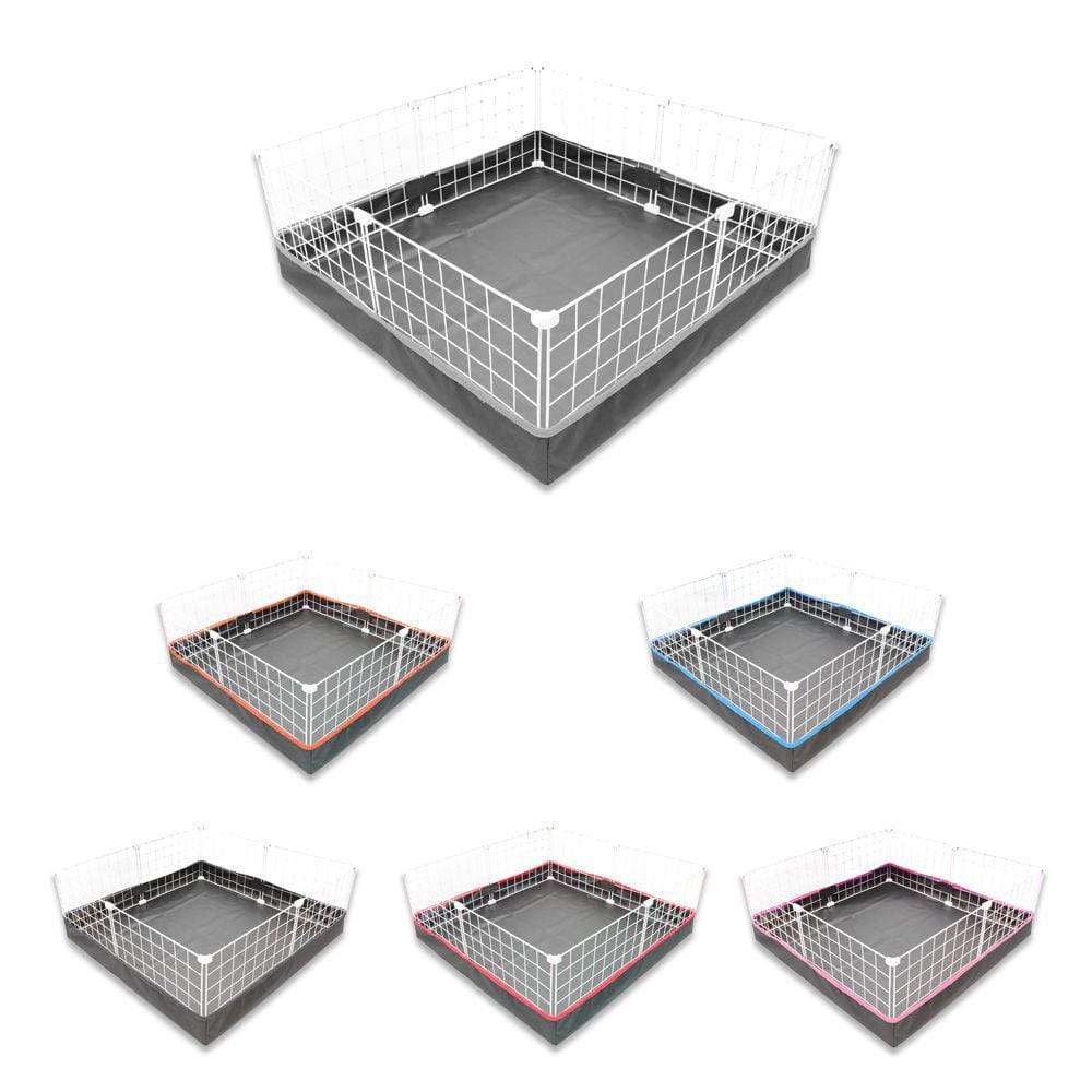 Cercado para Porquinho da Índia 80x80 Branco com Tapete Bandeja Higiênico Sanitário Impermeável Pet