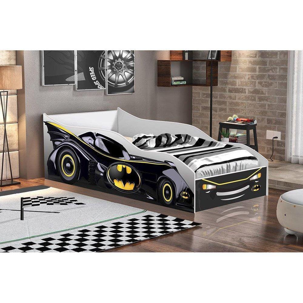Cama Carro Preto com Colchão Gabrielli