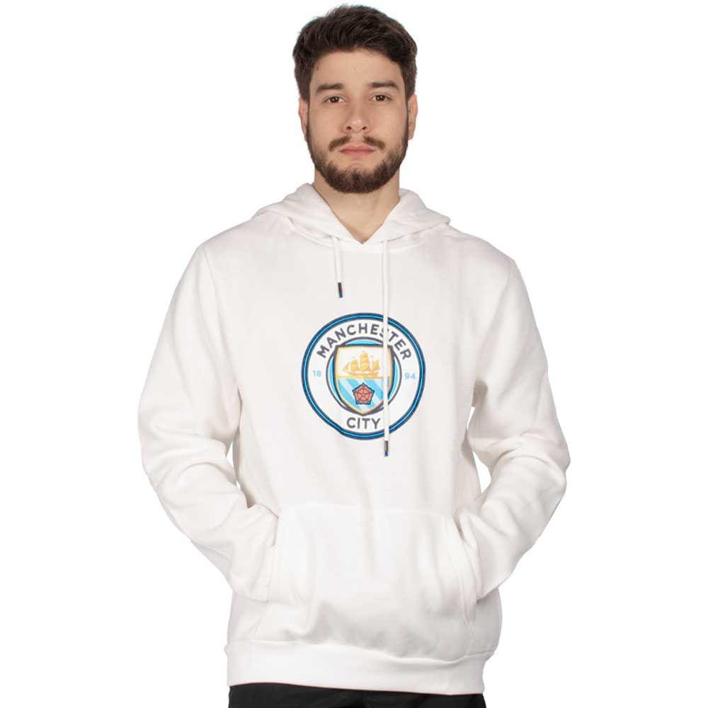 Moletom Manchester City Canguru Masculino Branco